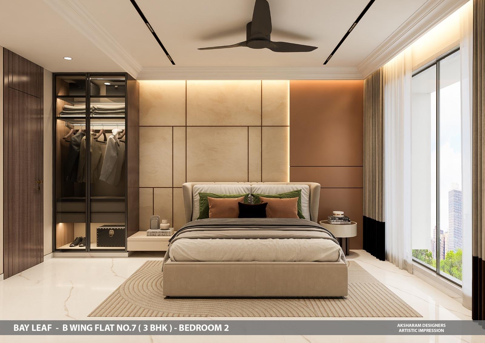 Spacious living room in Mayuresh Bayleaf apartments